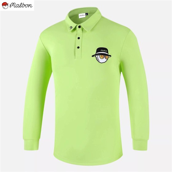 malbon 4종 남성 골프 긴팔 카라티셔츠